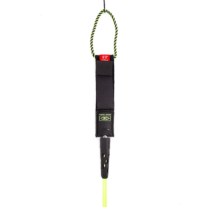 Ocean & Earth 6'0" Regular Moulded Leash - black
