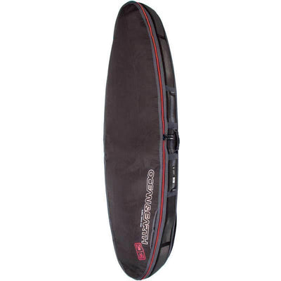 Ocean & Earth 6'4 TRIPLE Compact Shortboard Cover - black/red