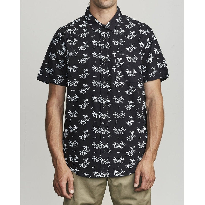 RVCA Herren Hemd Easy Palms - black