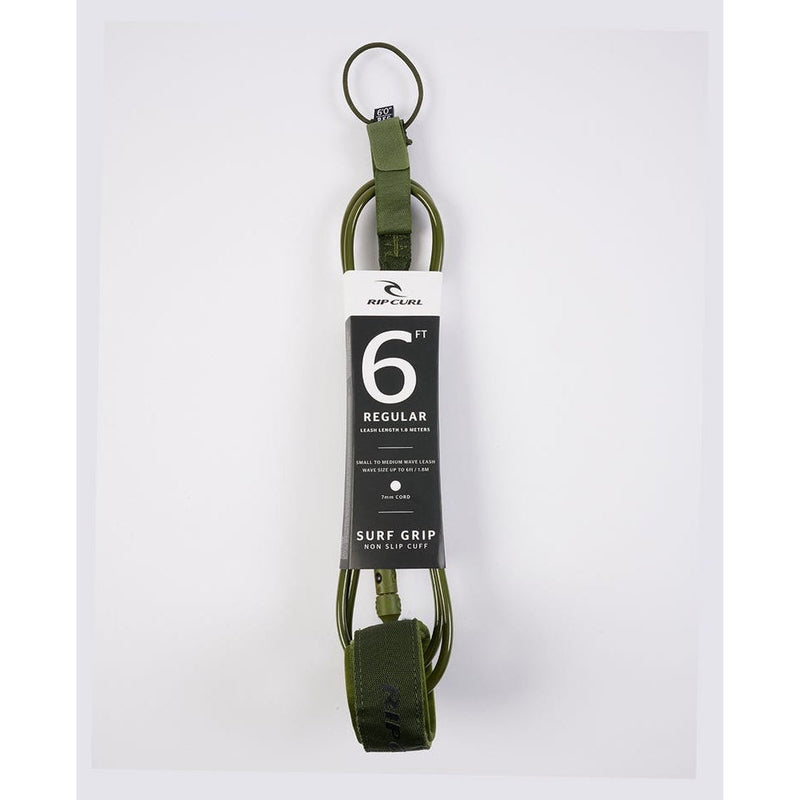 Rip Curl 6'0 Regular Surf Leash - olive