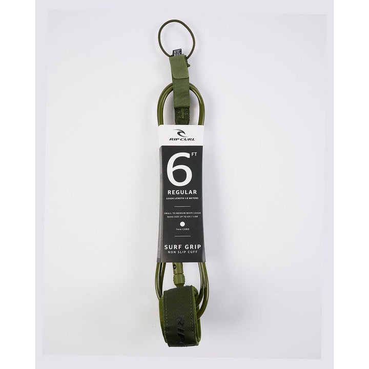 Rip Curl 6'0 Regular Surf Leash - olive