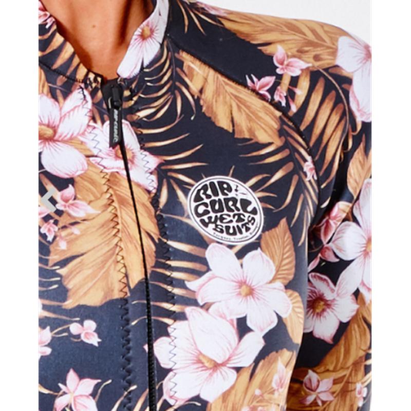 Rip Curl Damen 1mm Langarm Shorty Gbomb - black/gold