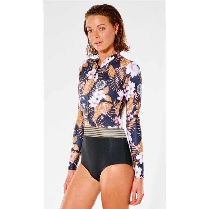 Rip Curl Damen 1mm Langarm Shorty Gbomb - black/gold