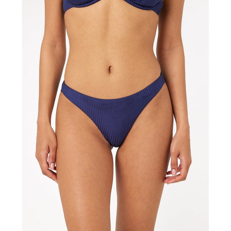 Rip Curl Damen Bikini Bottom Cheeky Modern Rib - navy