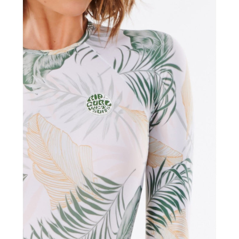 Rip Curl Damen Bodysuit UV Coastal Palms - white