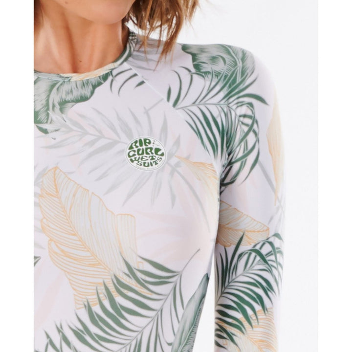 Rip Curl Damen Bodysuit UV Coastal Palms - white