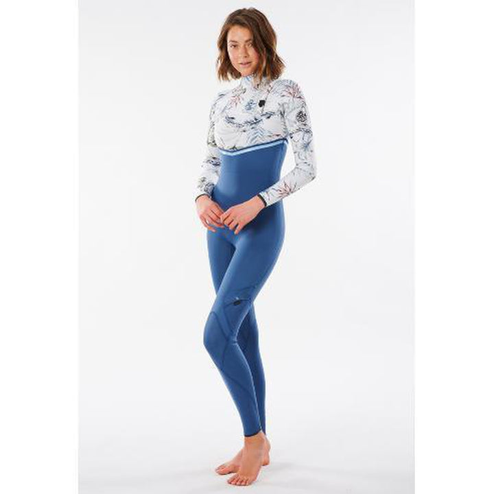 Rip Curl Damen E-Bomb 3/2mm, Zip Free E6 Neoprenanzug - slate blue