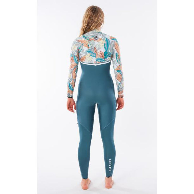 Rip Curl Damen E-Bomb 4/3mm, Zip Free E6 Neoprenanzug - Green