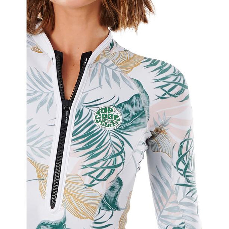 Rip Curl Damen G-Bomb Longsleeve 1mm Springsuit hi cut - white