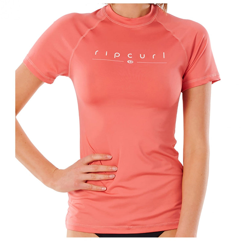 Rip Curl Damen Lycra Golden Rays, kurzarm - coral