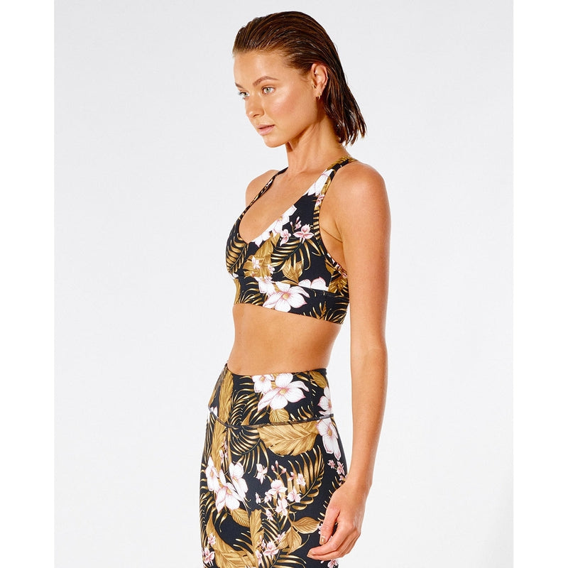 Rip Curl Damen Sport / Bikini Top Playabella Crop - black floral
