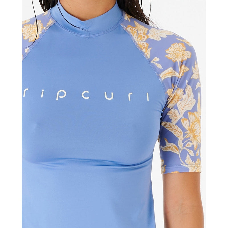Rip Curl Damen UV Lycra kurzarm Oceans Together - blue