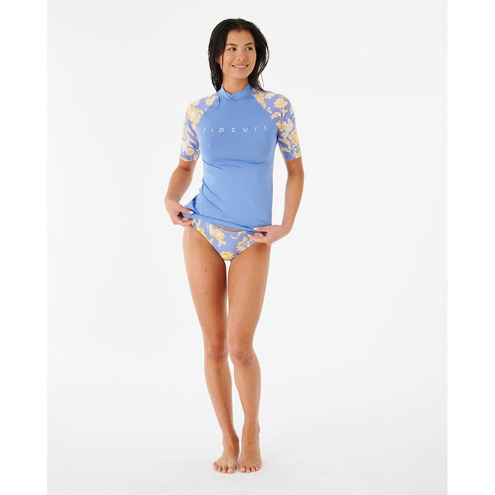 Rip Curl Damen UV Lycra kurzarm Oceans Together - blue