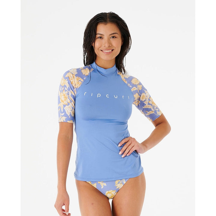 Rip Curl Damen UV Lycra kurzarm Oceans Together - blue