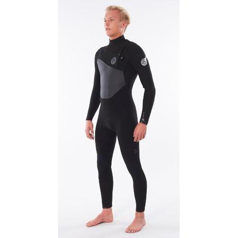 Rip Curl Herren Flashbomb 4/3mm, Chest Zip Neoprenanzug - Schwarz