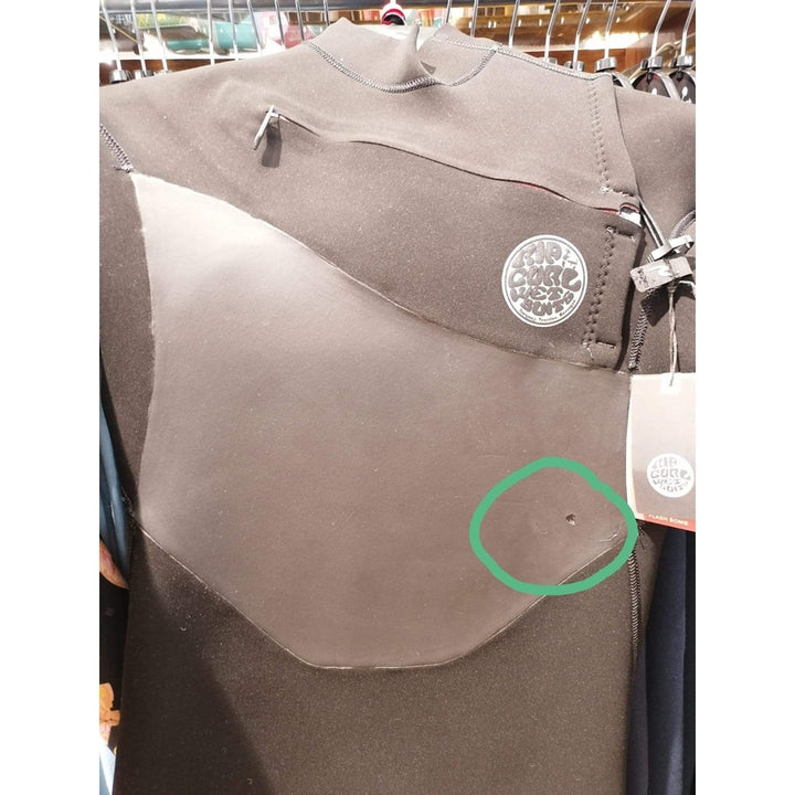 Rip Curl Herren Flashbomb E6 3/2 Chest Zip - black (Glatthaut beschädigt)