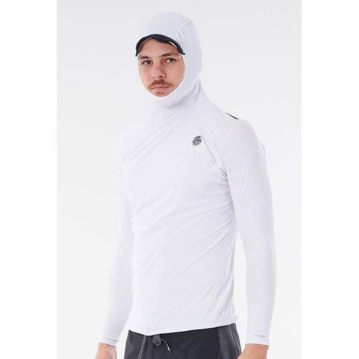 Rip Curl Herren Lycra Tech Bomb, langarm mit Hood - white