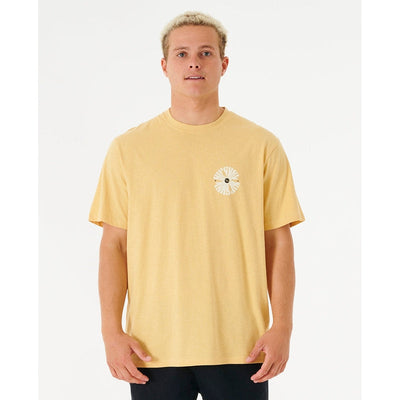Rip Curl Herren T-Shirt SWC Psyche Circles - washed yellow