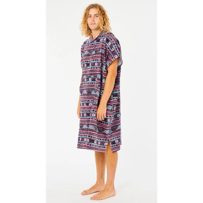 Rip Curl Poncho Combo Print Hooded Towel - purple