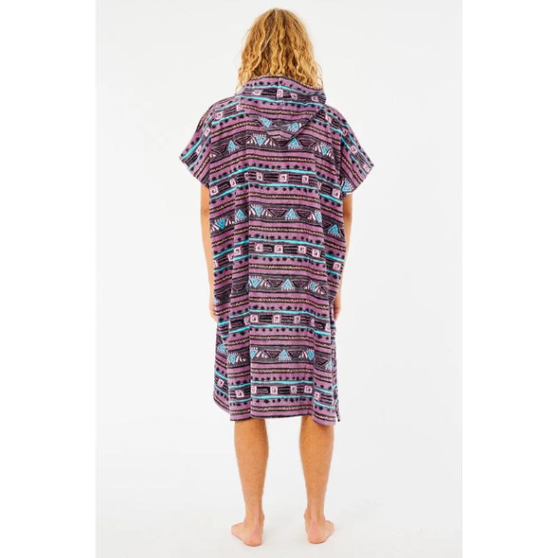 Rip Curl Poncho Combo Print Hooded Towel - purple