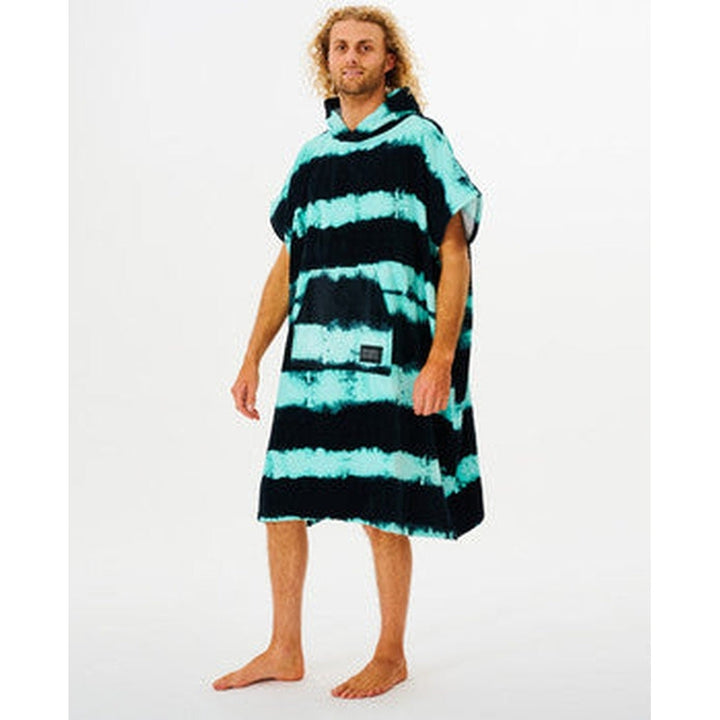 Rip Curl Poncho Combo print Hooded Towel - black stripes