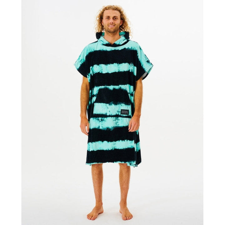 Rip Curl Poncho Combo print Hooded Towel - black stripes