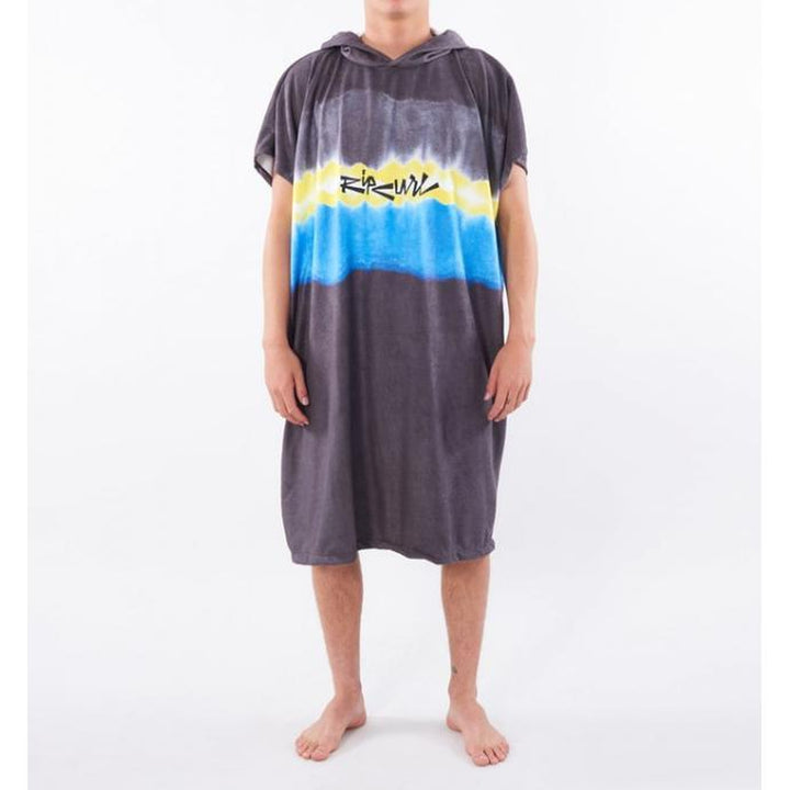 Rip Curl Poncho Unisex Mix Up Hooded Towel - black/yellow - OS