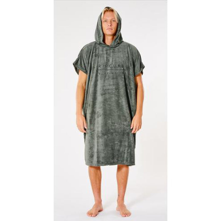 Rip Curl Poncho Unisex Mix Up Hooded Towel - dark olive