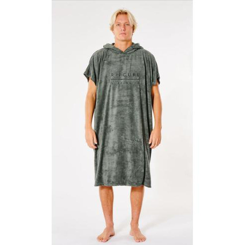 Rip Curl Poncho Unisex Mix Up Hooded Towel - dark olive