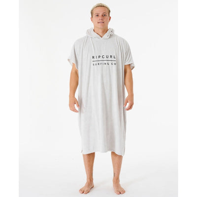 Rip Curl Unisex Poncho Mix Up Hooded Towel - mid grey