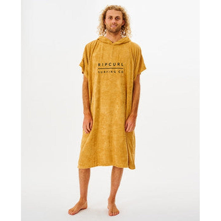 Rip Curl Unisex Poncho Mix Up Hooded Towel - mustard