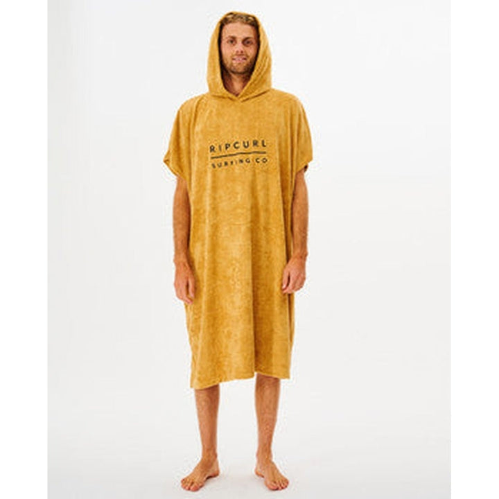 Rip Curl Unisex Poncho Mix Up Hooded Towel - mustard