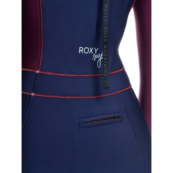 Roxy Damen Neoprenanzug Rise Collection 3/2mm Backzip - Navy Nights / Red Plum / Garnet