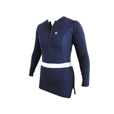 Saint Jacques Damen Shorty Jeanne "long sleeve skirt" 3/2mm - Bleu