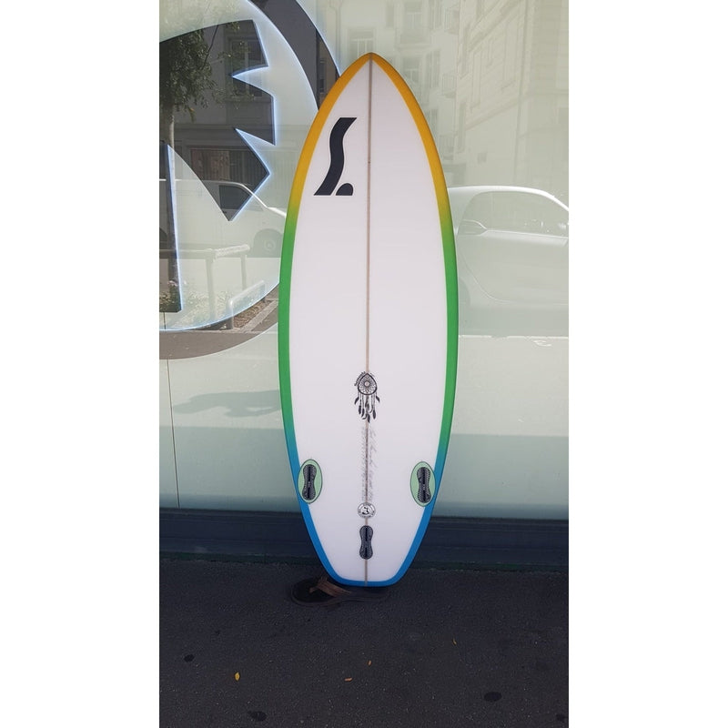 Semente Poolboard Striker 5'0", Carbon + HD Plugs - rainbow rails