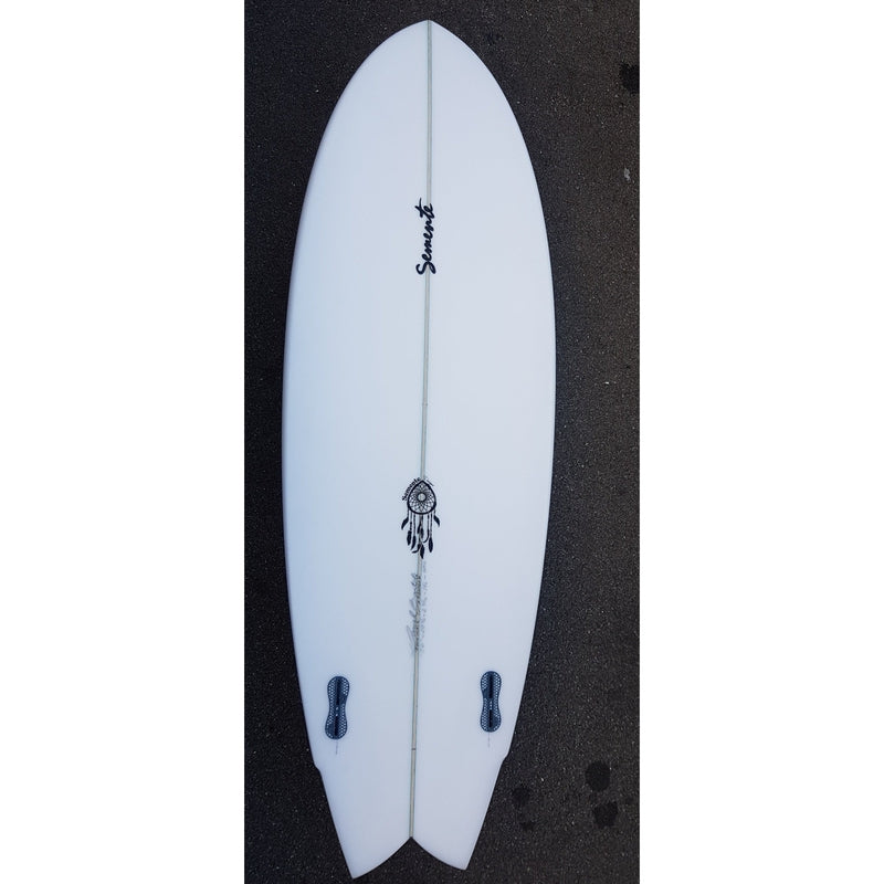Semente Surfboard Twin Fin Fish 5'6", 31L - apricot