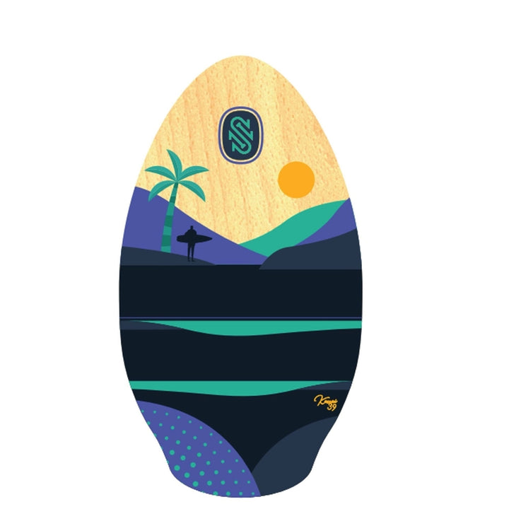 Skim One Skimboard Kauai 39'/100cm - purple teal