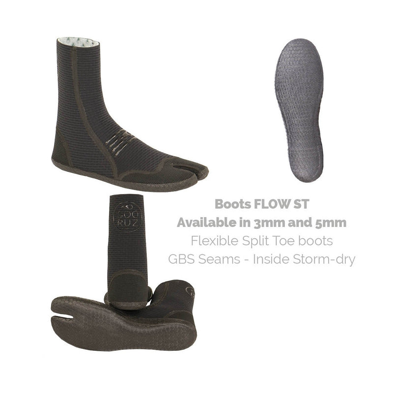 Soöruz 3mm Neopren Boots Flow Split Toe - black