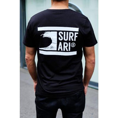 Surfari Herren T-Shirt Wave - schwarz