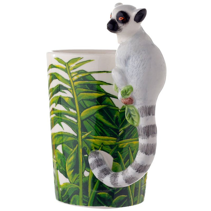 Tasse aus Keramik mit geformtem Henkel Jungle Explorer - Lemur