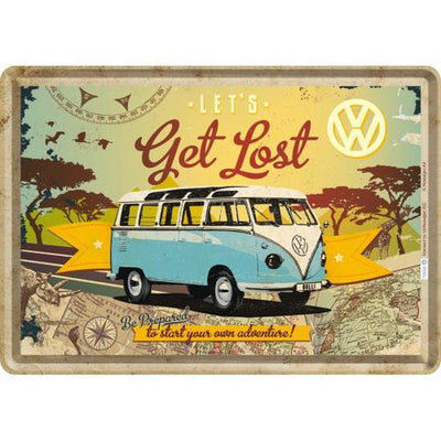 Vintage Schild VW Let's Get Lost