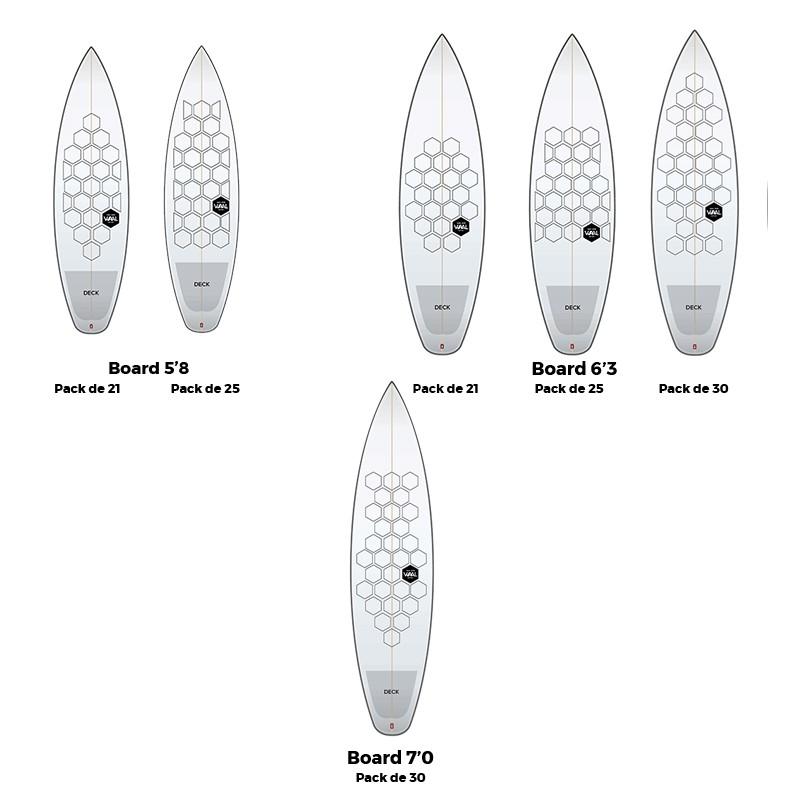 Waal Surf Front Grip Hexagons - 21 Stk