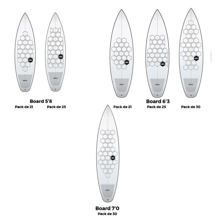 Waal Surf Front Grip Hexagons - 25 Stk