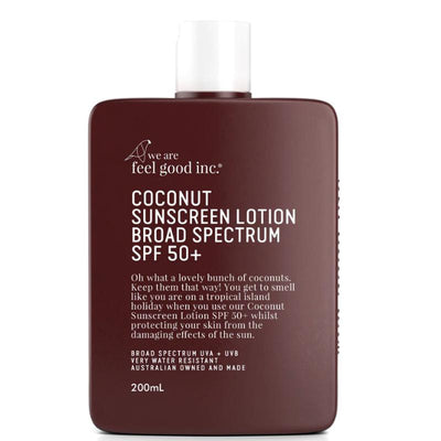 We Are Feel Good Inc Coconut Sunscreen Lotion SPF50+, 200ml